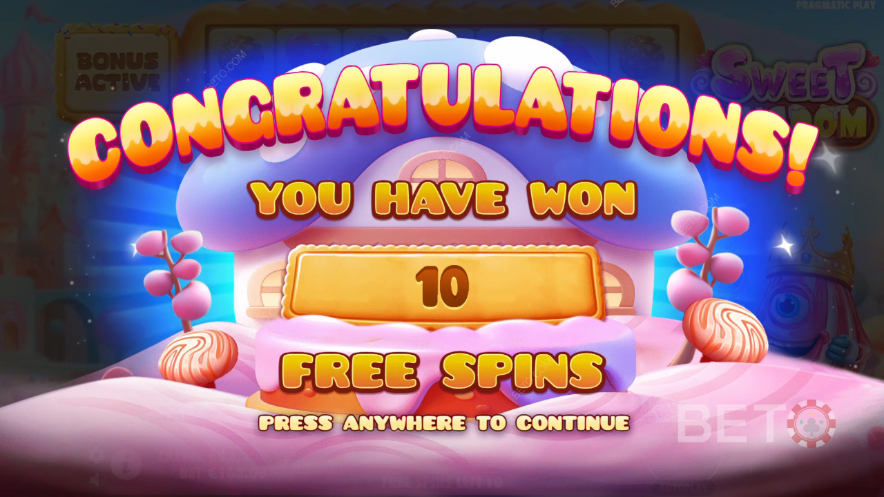Vinci 10.000x la tua puntata nella slot online Sweet Kingdom!