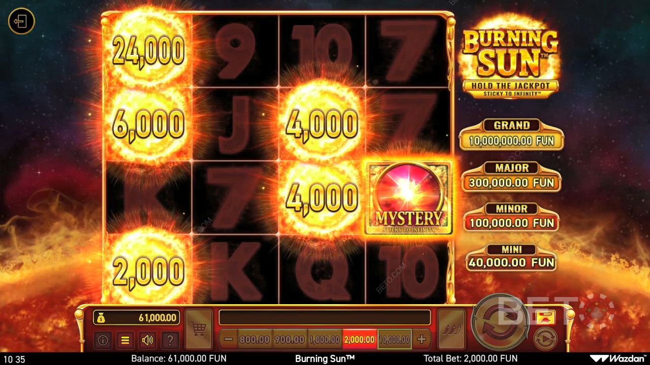 Burning Sun Recensione di BETO Slots