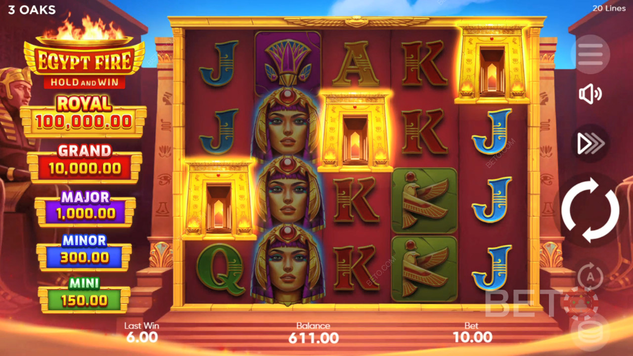 Come giocare a Egypt Fire di 3 Oaks Gaming