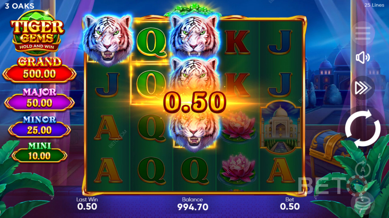 Vinci 1.560x la tua puntata nella slot machine Tiger Gems!