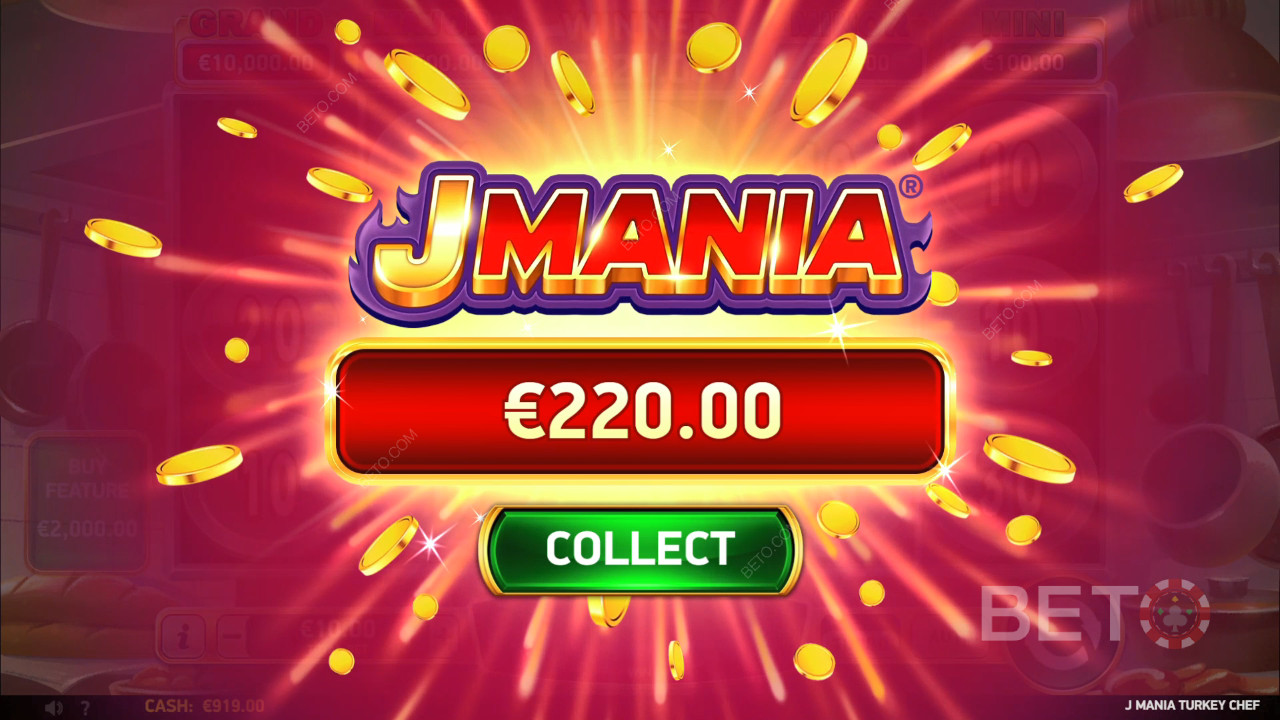 Vinci 3.910x la tua puntata nella slot J Mania Turkey Chef!