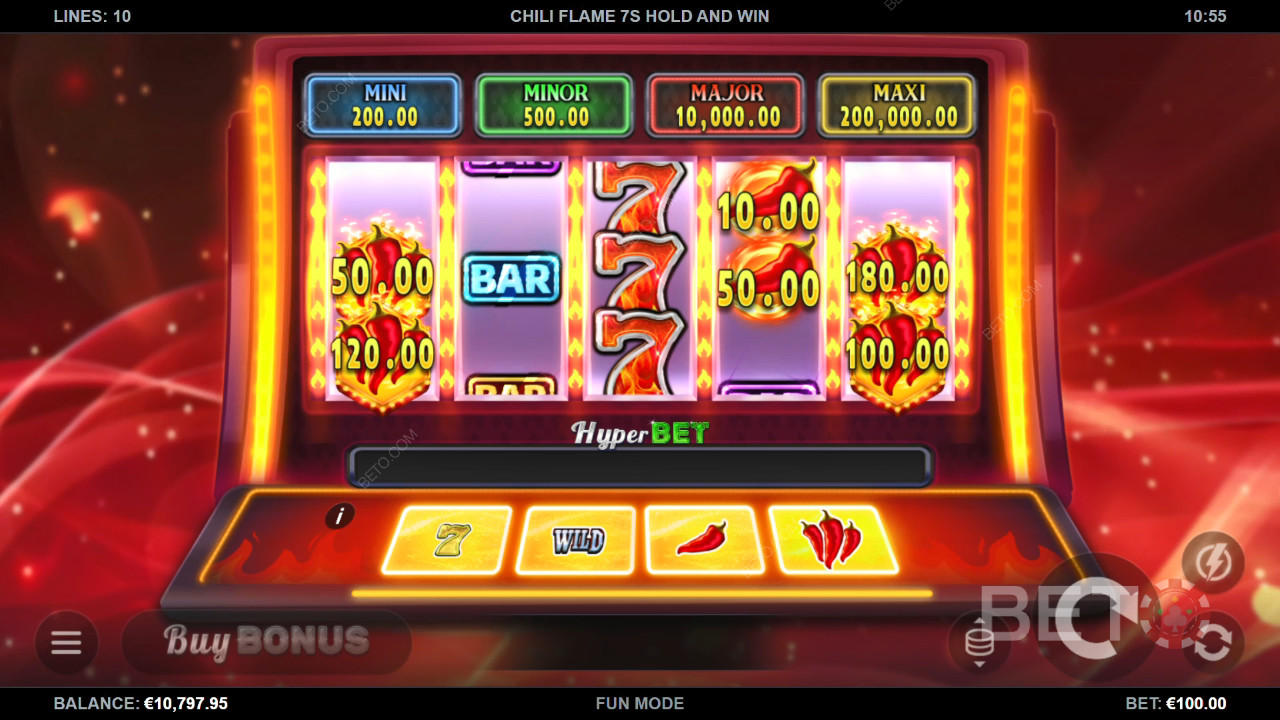 Chili Flame 7s Tieni e Vinci Recensione da BETO Slots