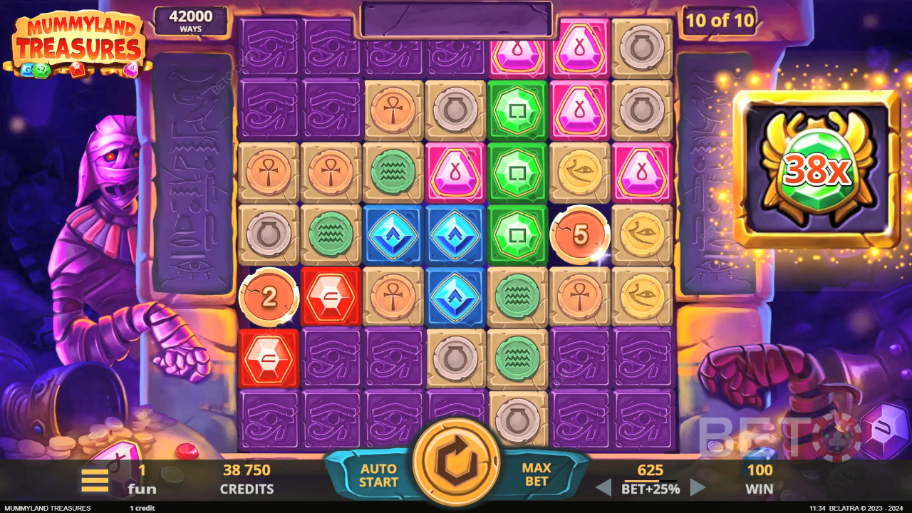 Le funzioni bonus spiegate in Mummyland Treasures di Belatra
