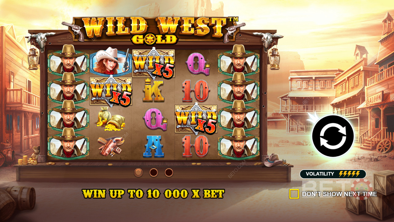 I simboli Wild premiati aiutano ad ottenere una vincita in Wild West Gold