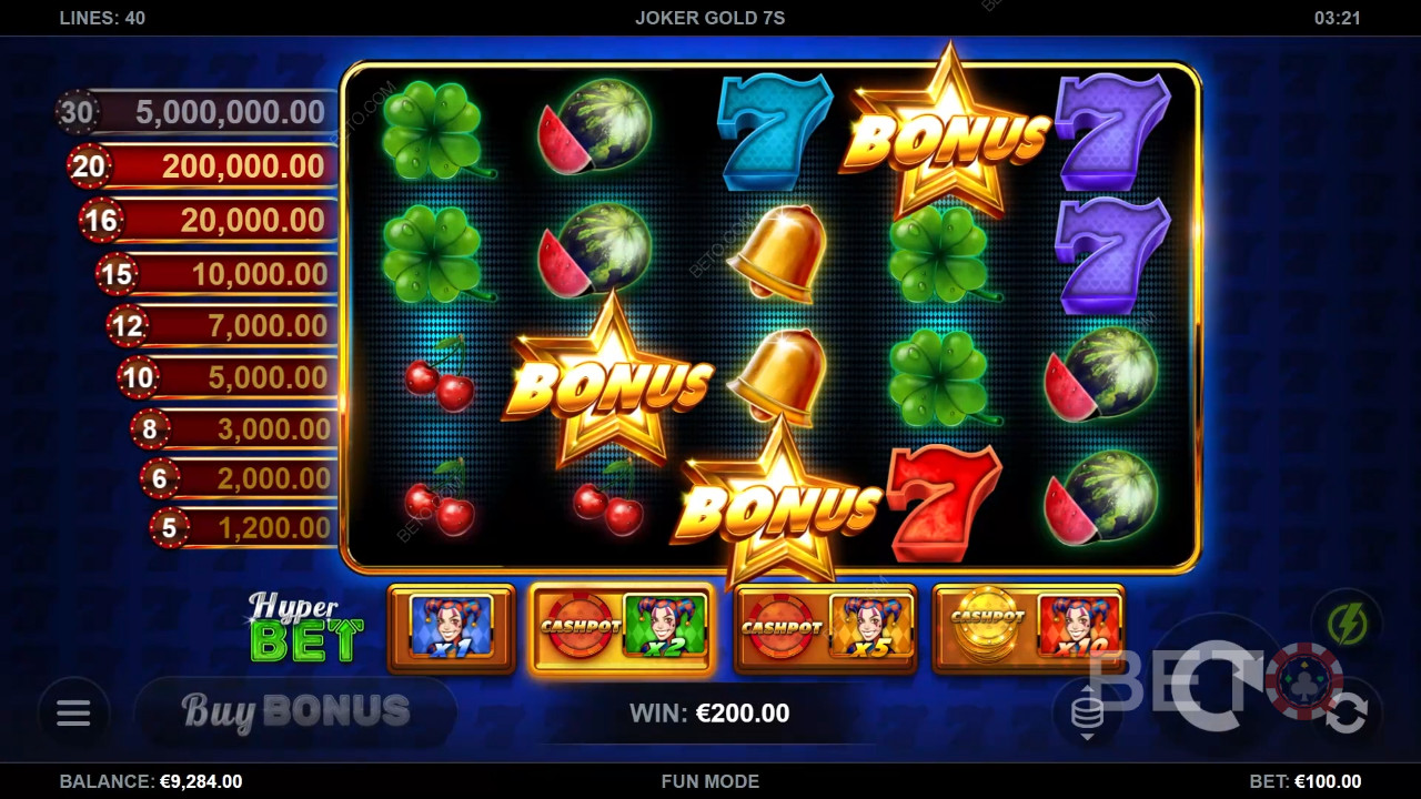 Recensione di Joker Gold 7s da parte di BETO Slots