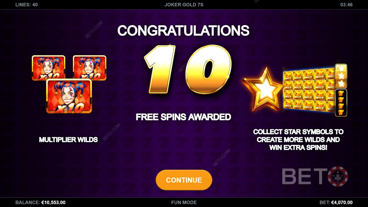 Le funzioni bonus spiegate in Joker Gold 7s da Kalamba Games