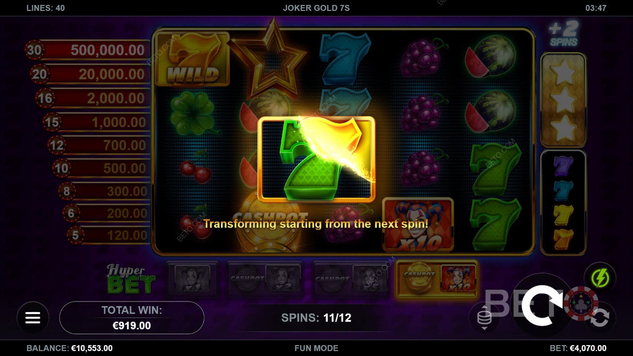 La slot machine Joker Gold 7s ne vale la pena?
