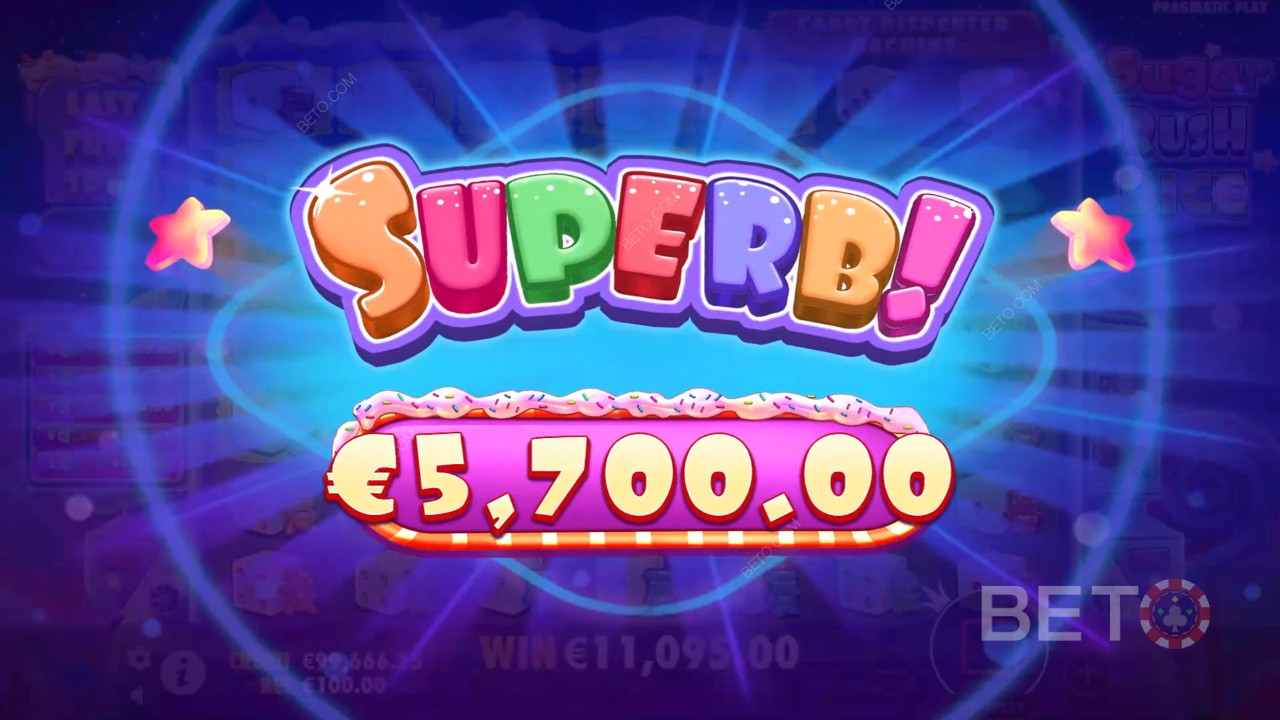 Vinci 5.000x la tua puntata nella video slot Sugar Rush Dice!