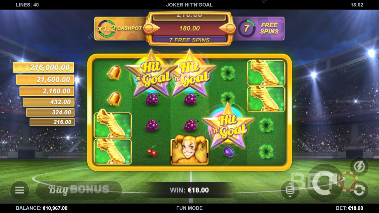 Joker Hit'n'Goal Gioco Gratuito