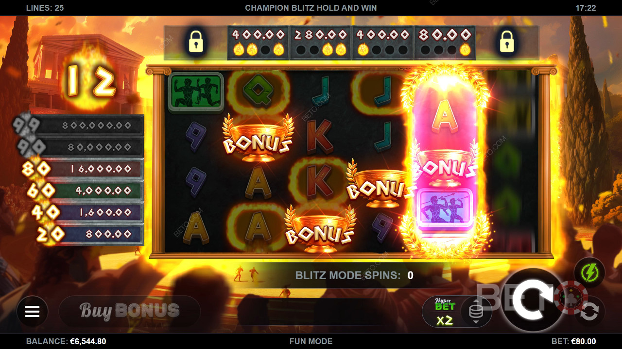 Champion Blitz Hold and Win Recensione da BETO Slots