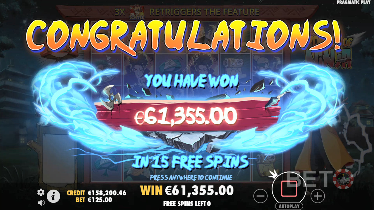 Vincete 5.000x la vostra puntata nella video slot Power of Ninja!