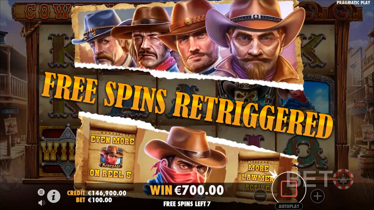 Giocate tra i cowboy selvaggi e vincete premi in denaro nella slot Cowboys Gold