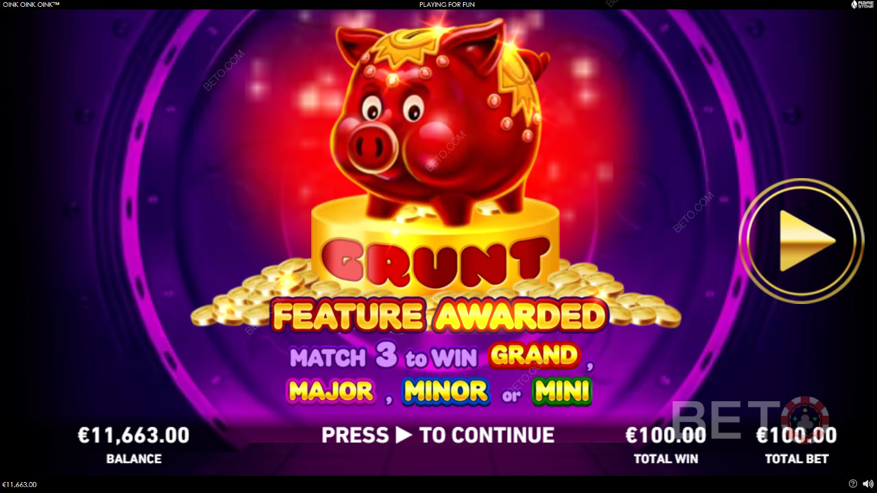 Le caratteristiche dei bonus spiegate in Oink Oink Oink da Rarestone Gaming