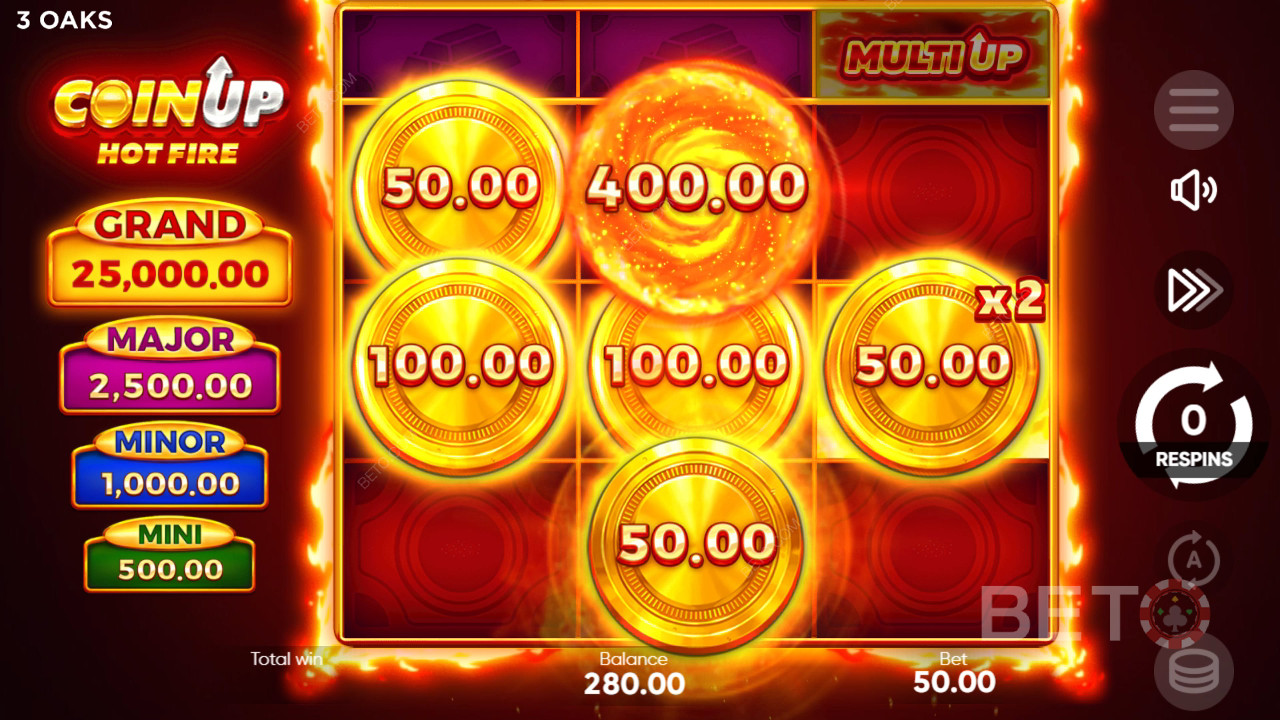 Come giocare a Coin Up di 3 Oaks Gaming: Fuoco caldo