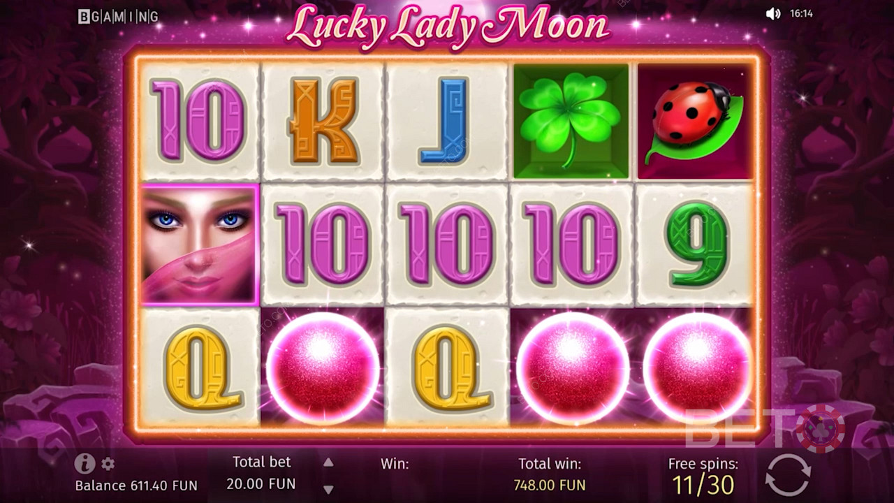 La slot Lucky Lady Moon è semplice e facile da capire per la maggior parte dei principianti.