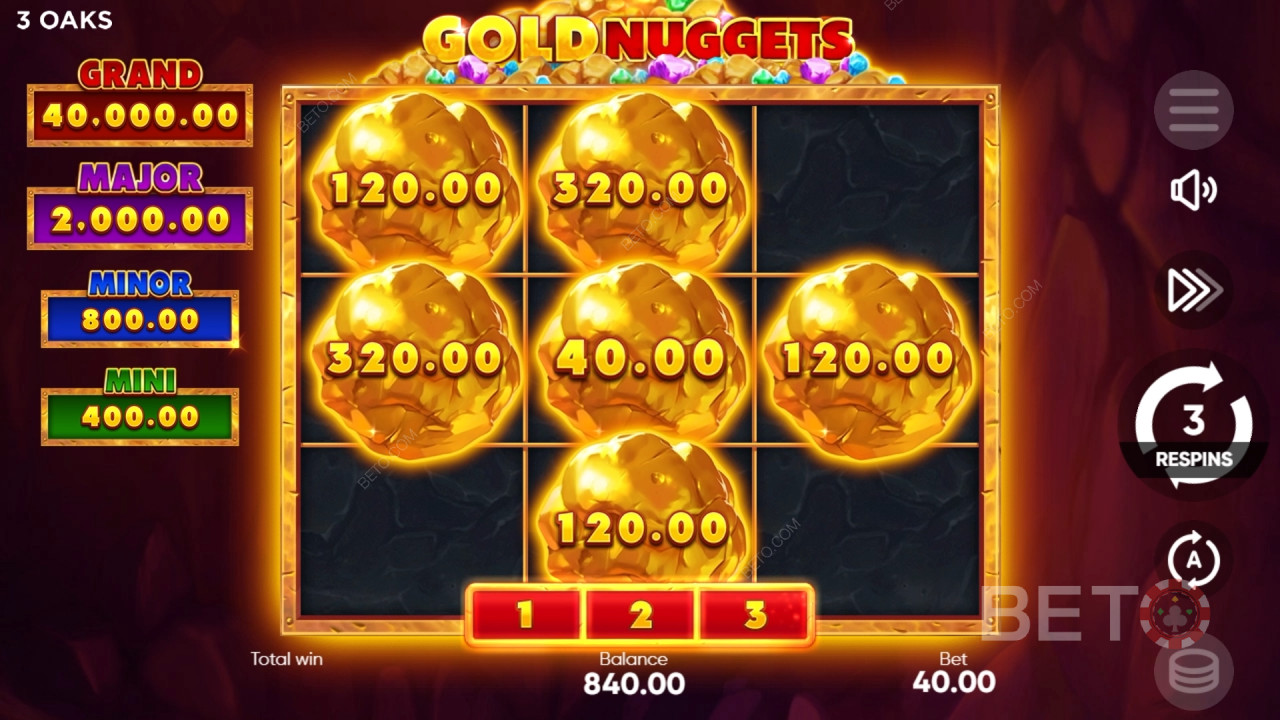 Gold Nuggets (3 Oaks) Gioco Gratuito