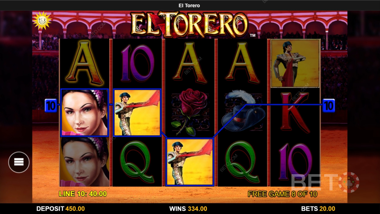 Vinci 1.000 volte la tua puntata nella slot machine El Torero!
