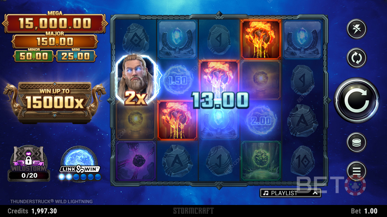 Godetevi i moltiplicatori Wild nella slot machine Thunderstruck Wild Lightning