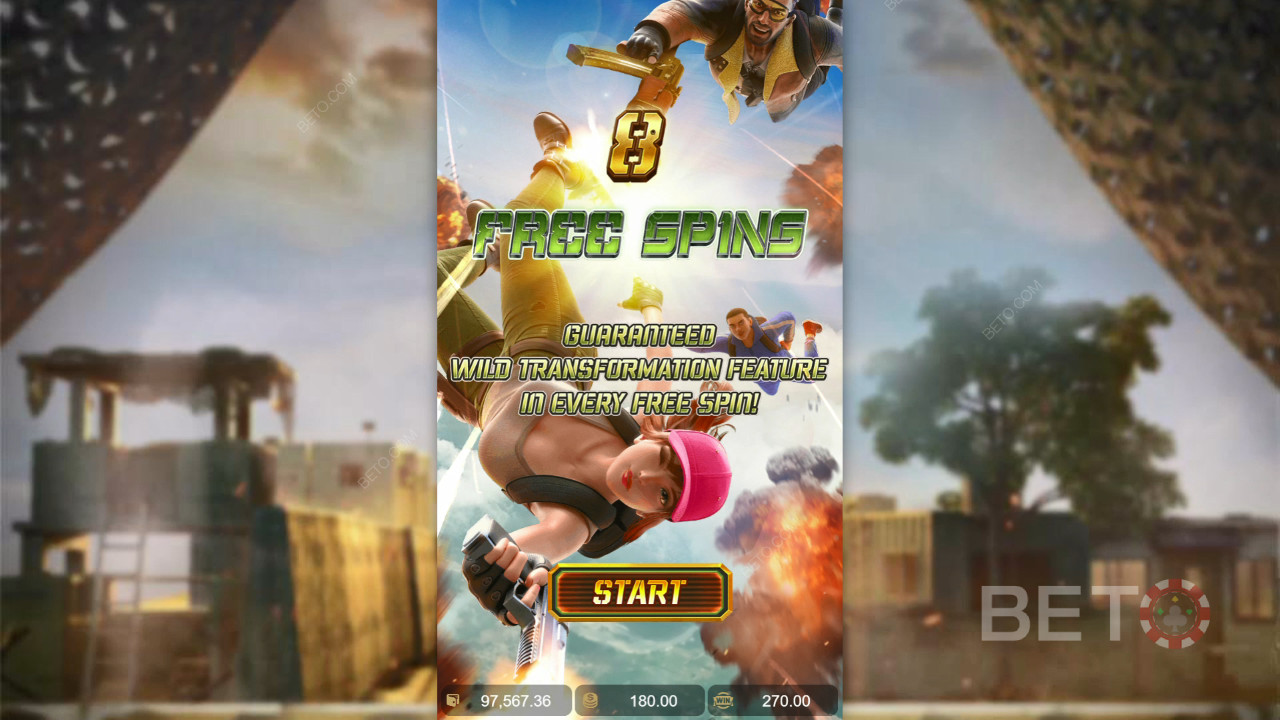 Vinci 1.690x la tua puntata nella slot machine Battleground Royale!
