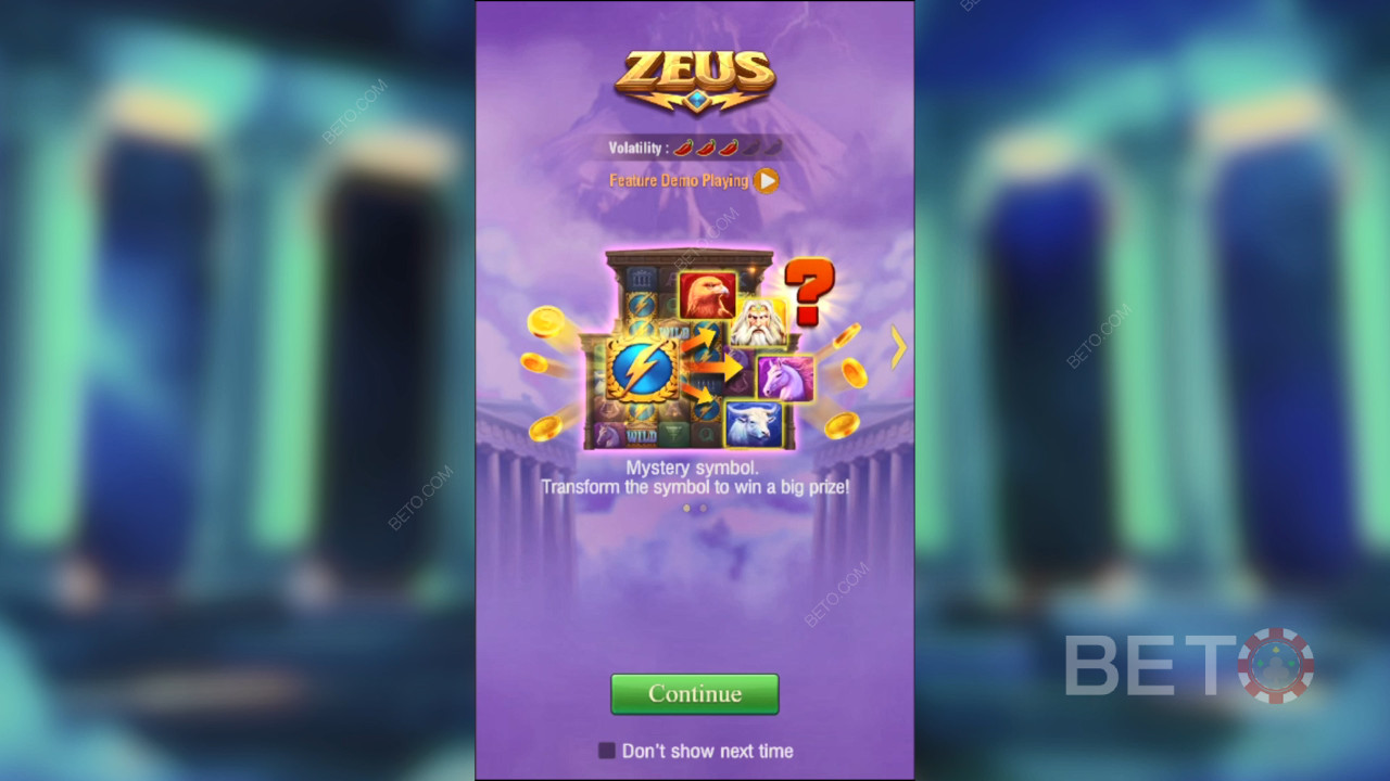 Caratteristiche bonus spiegate in Zeus di TaDa Gaming