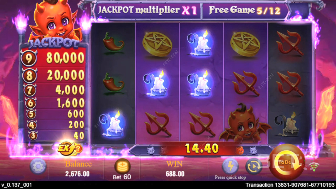 Vinci 10.000x la tua puntata nella slot online Devil Fire!
