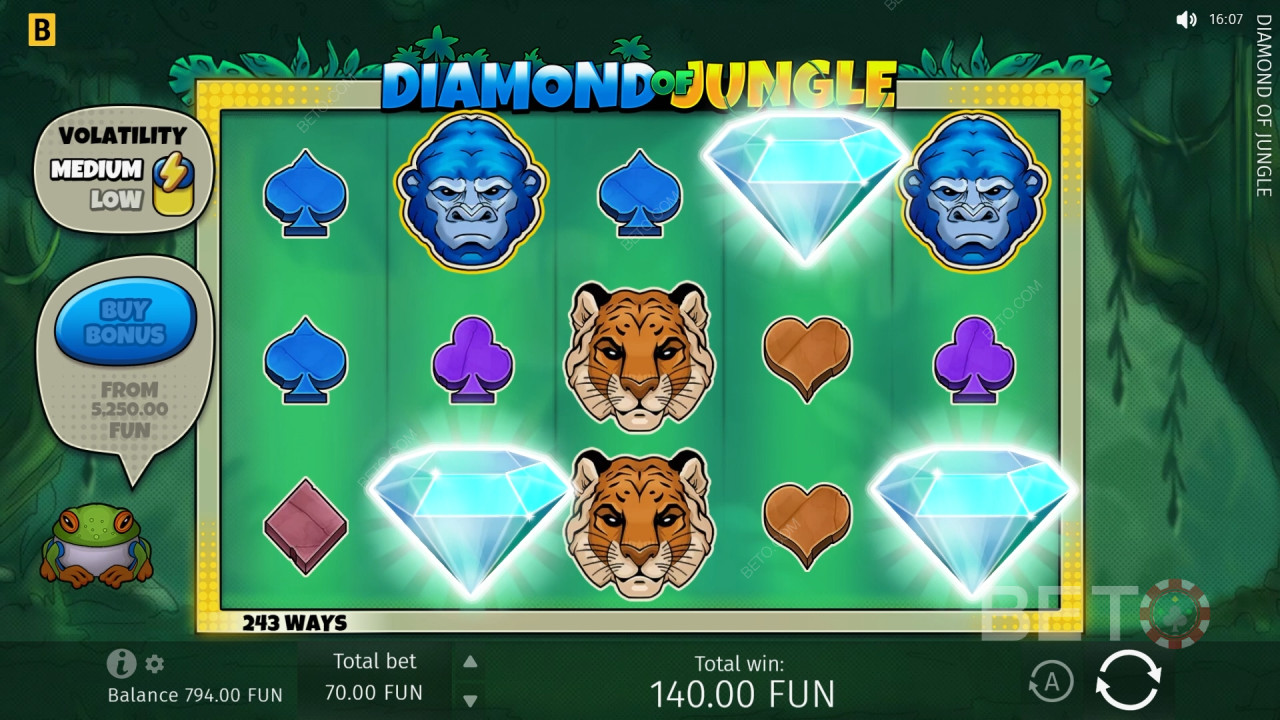 Diamond Of Jungle Recensione di BETO Slots
