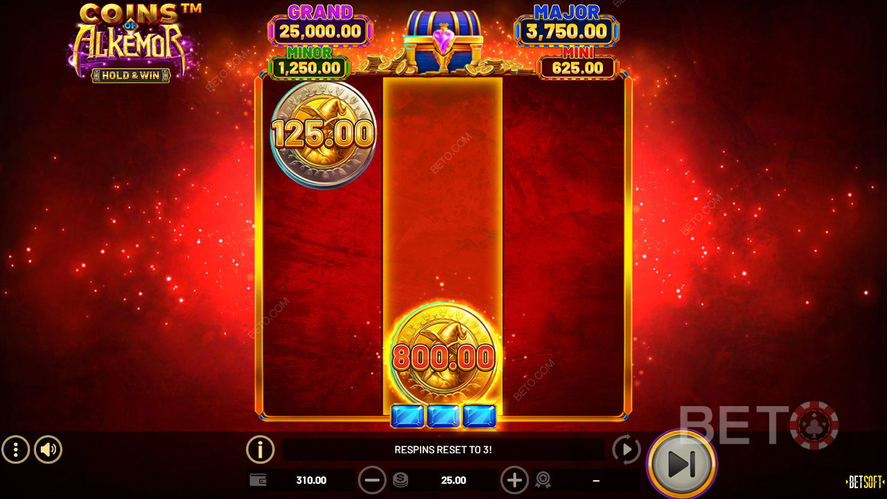 Vinci 3.600x la tua puntata nella slot Coins of Alkemor - Hold & Win!