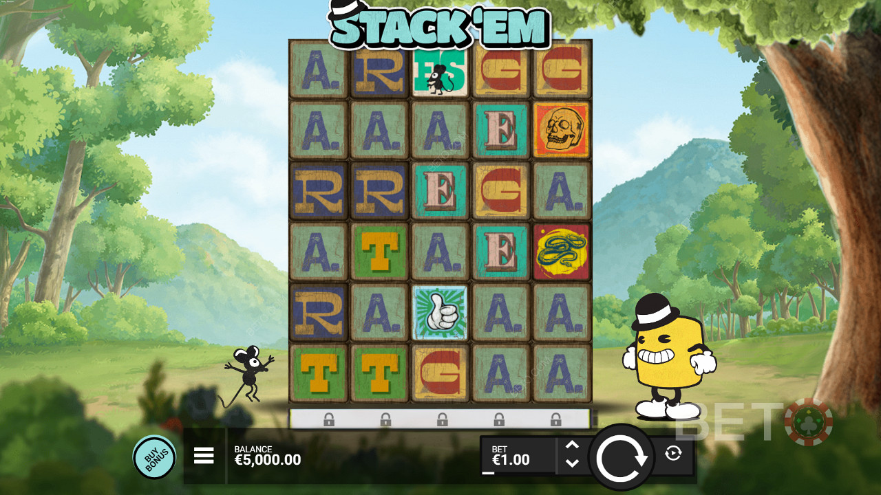 Godetevi il tema dei cartoni animati e le caratteristiche innovative della slot online Stack 