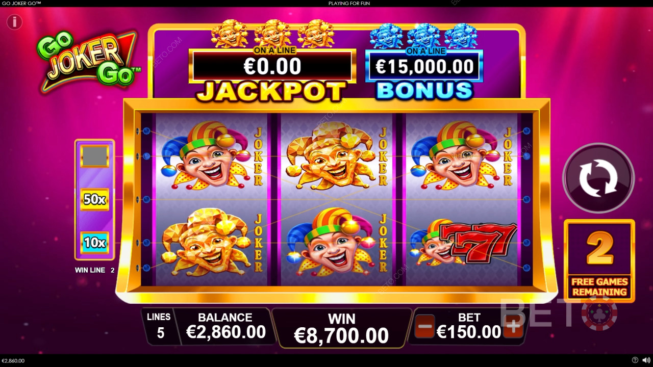 Vinci 1.000 volte la tua puntata nella slot machine Go Joker Go!
