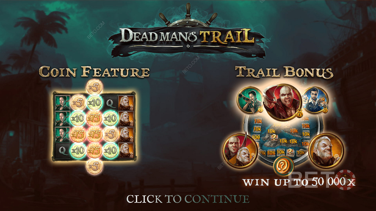Godetevi il Bonus Trail e la funzione Coin nella slot machine Dead Man