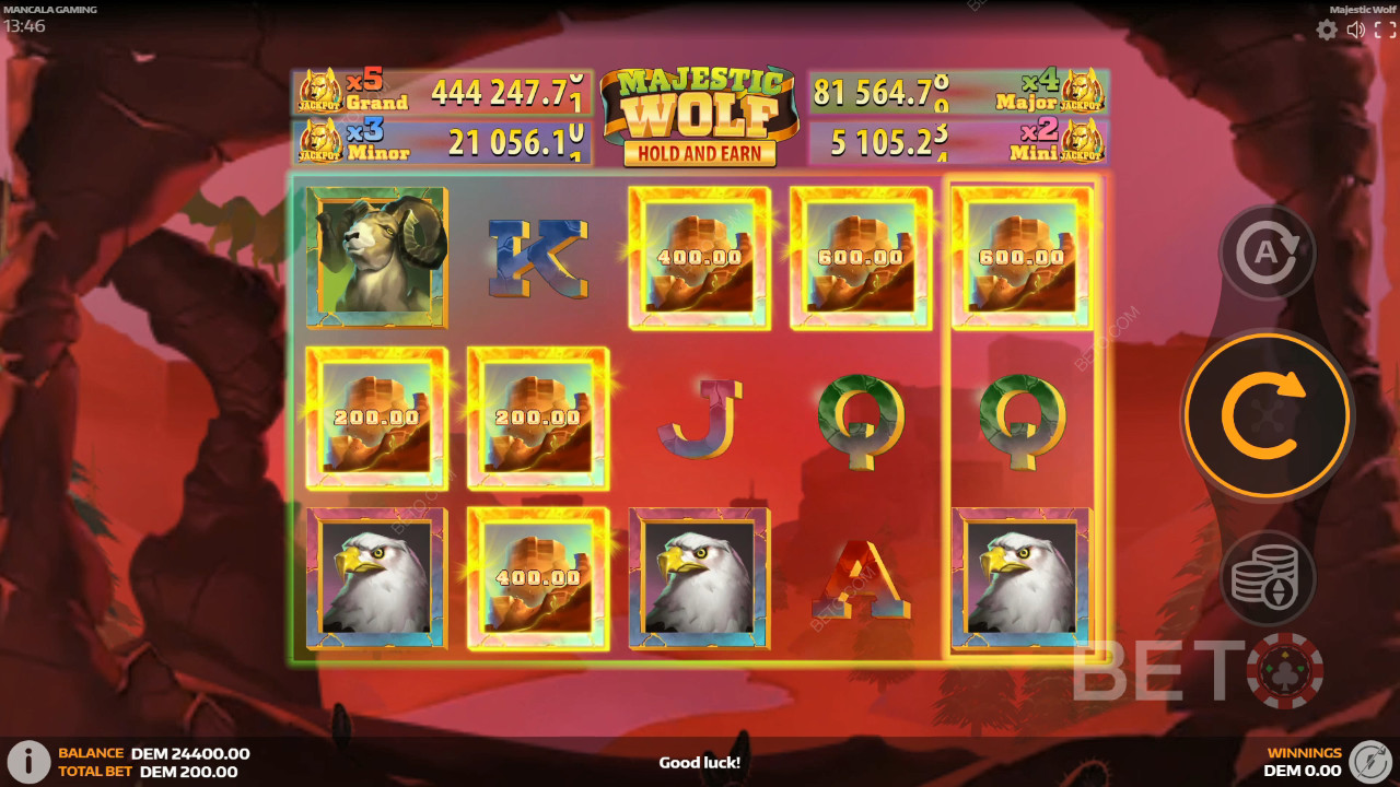 Recensione di Majestic Wolf da parte di BETO Slots
