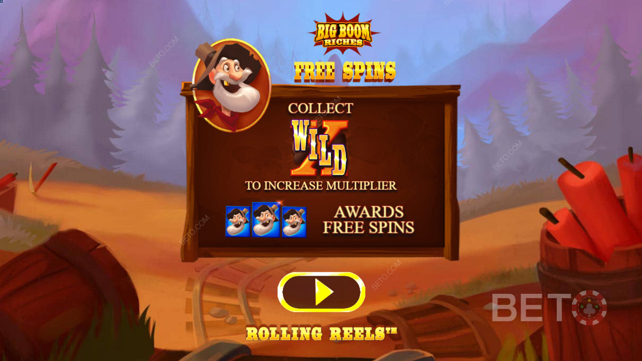 Il generoso round di giri gratuiti di Big Boom Riches