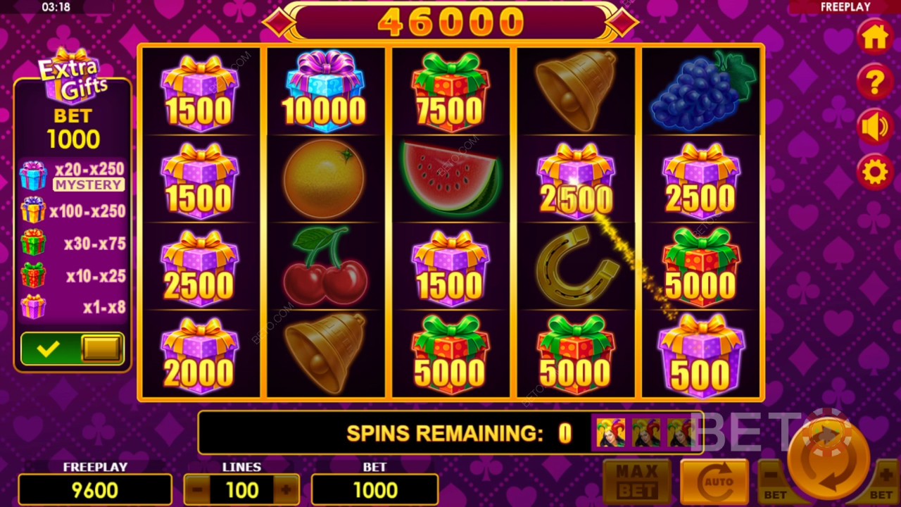 Le funzioni bonus spiegate in Lucky Joker 100 Extra Gifts di Amatic Industries