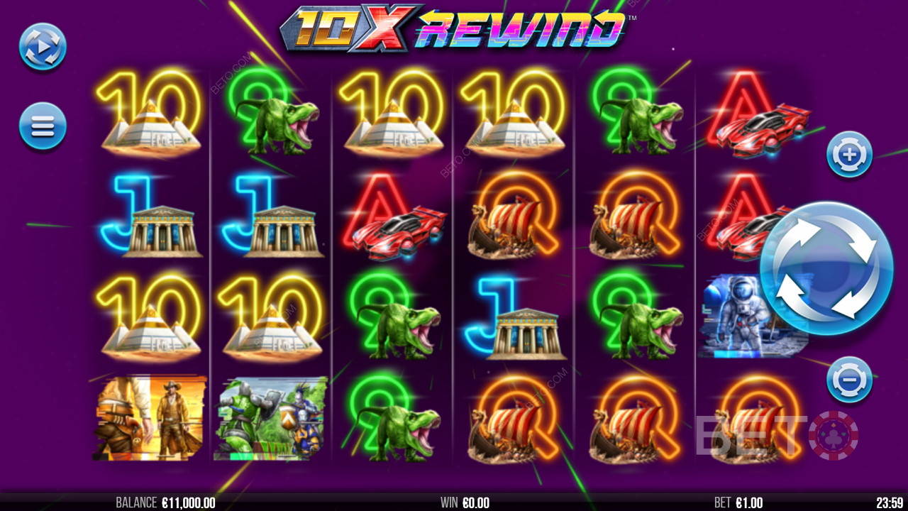 Godetevi un tema futuristico nella slot 10x Rewind