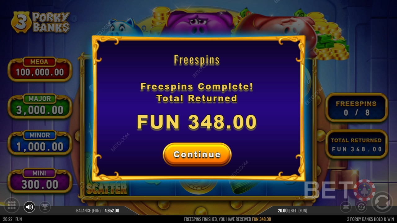 Vinci 15.000x la tua puntata nella slot machine 3 Porky Banks!