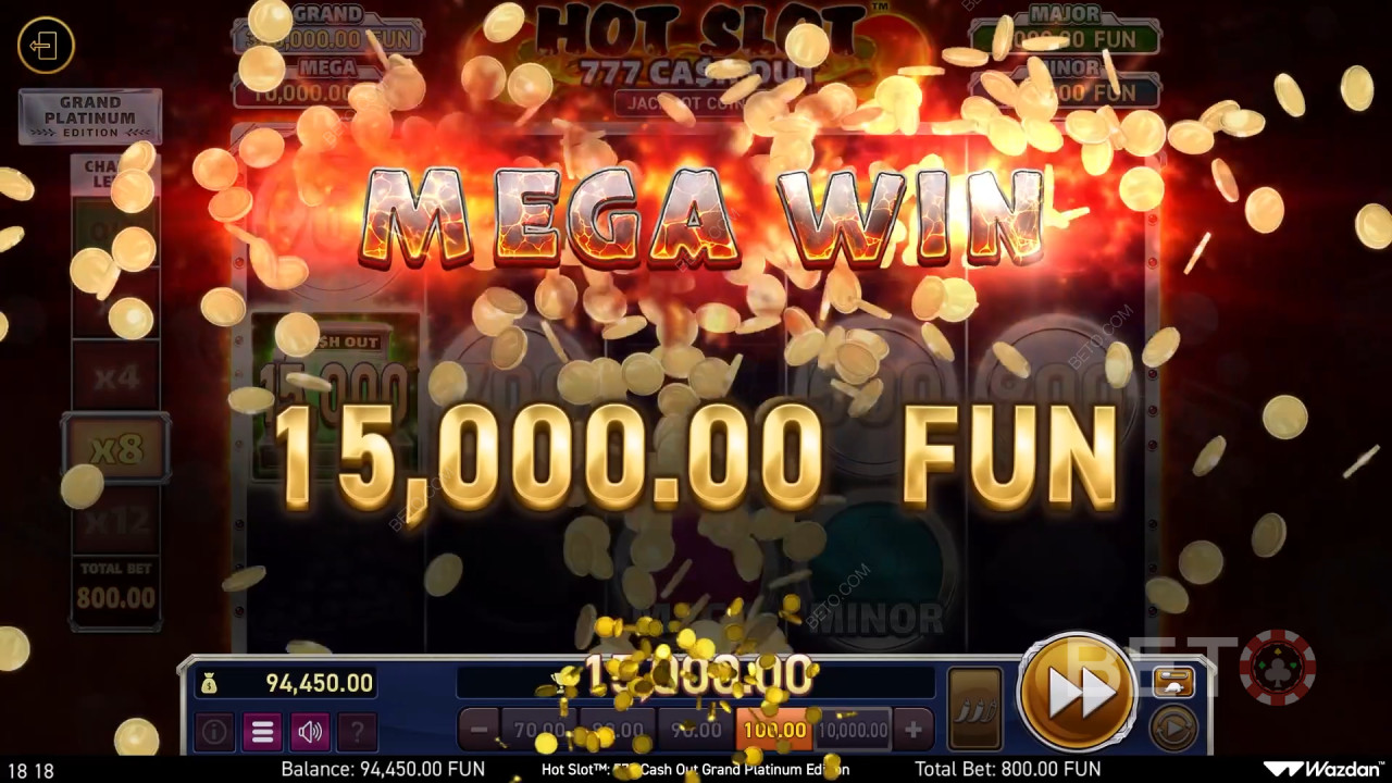 Vinci 3.000x la tua puntata nella Hot Slot: 777 Cash Out Grand Platinum Edition Slot Online!