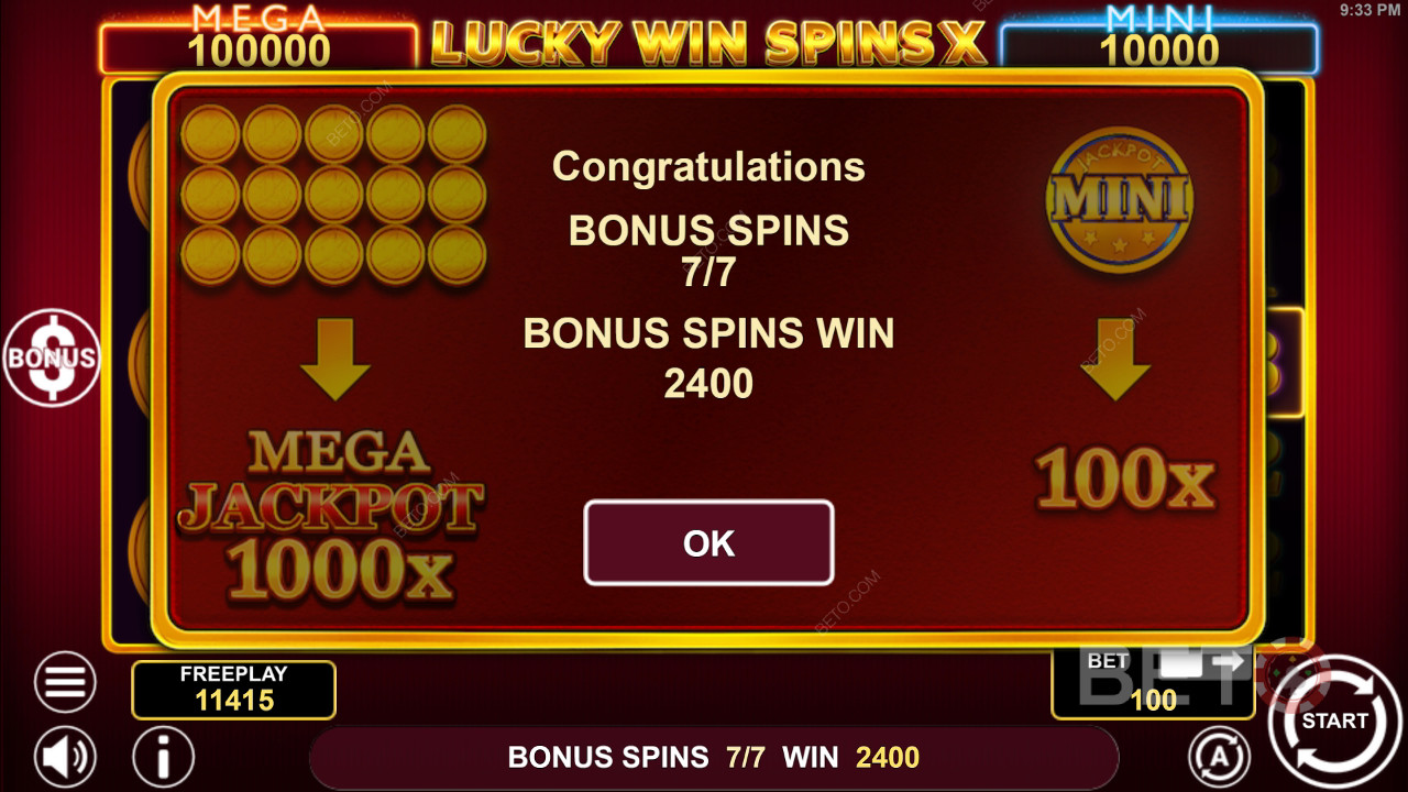 Le funzioni bonus spiegate in Lucky Win Spins X da 1spin4win