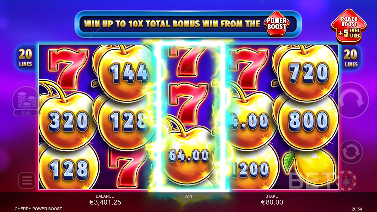 Recensione di Cherry Power Boost da parte di BETO Slots