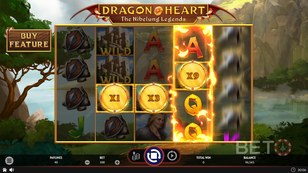 Dragonheart - Le Leggende dei Nibelunghi Recensione di BETO Slots