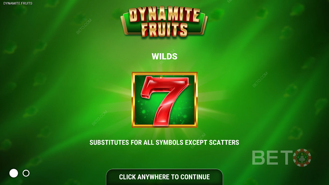 Slot Dynamite Fruits - Simboli Wild - il sette rosso