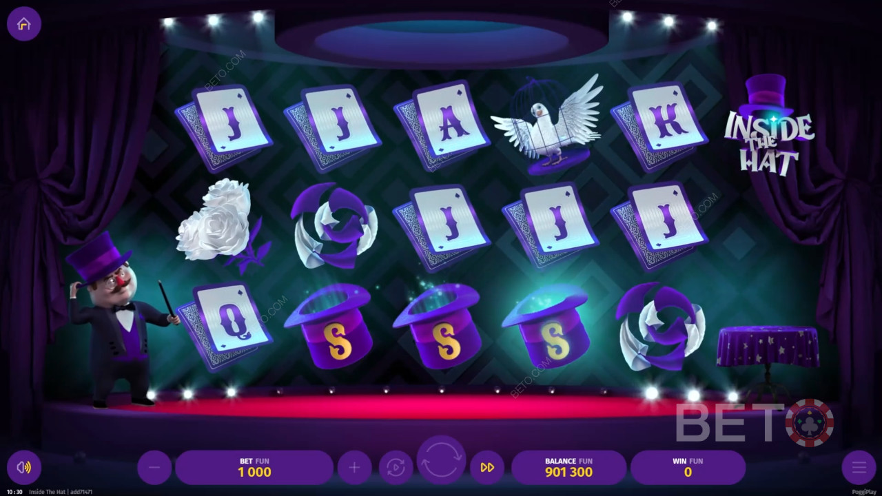Recensione di Inside The Hat da parte di BETO Slots