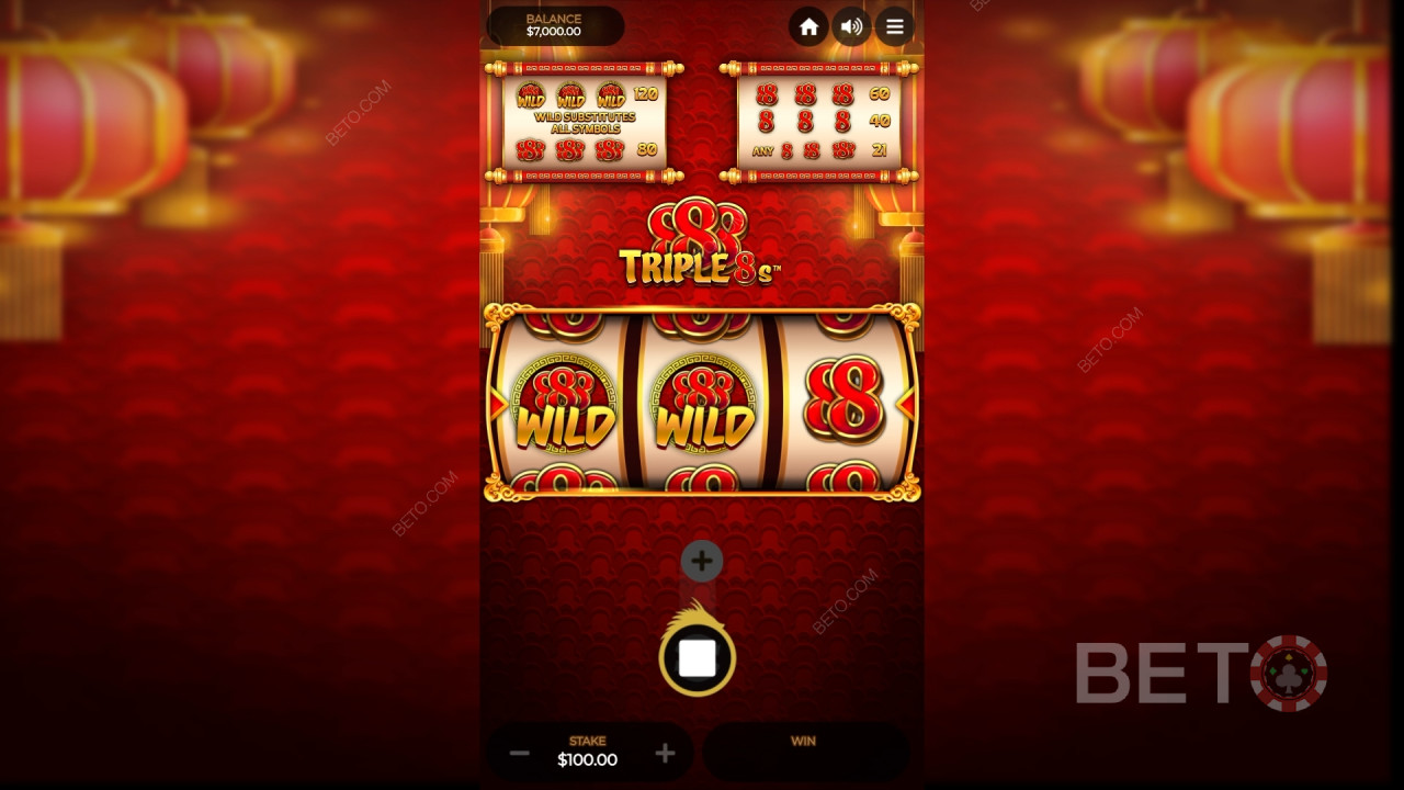 Triple 8s Recensione di BETO Slots
