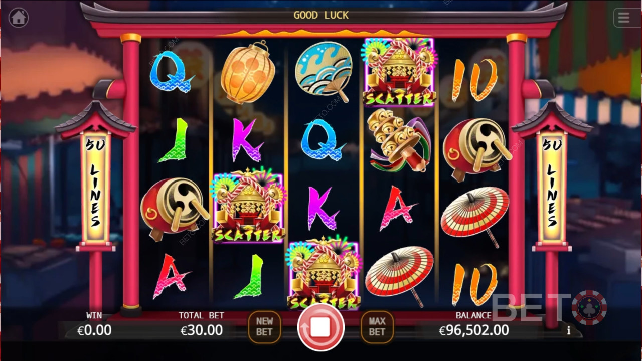 Recensione di Ten Jin Matsuri da parte di BETO Slots