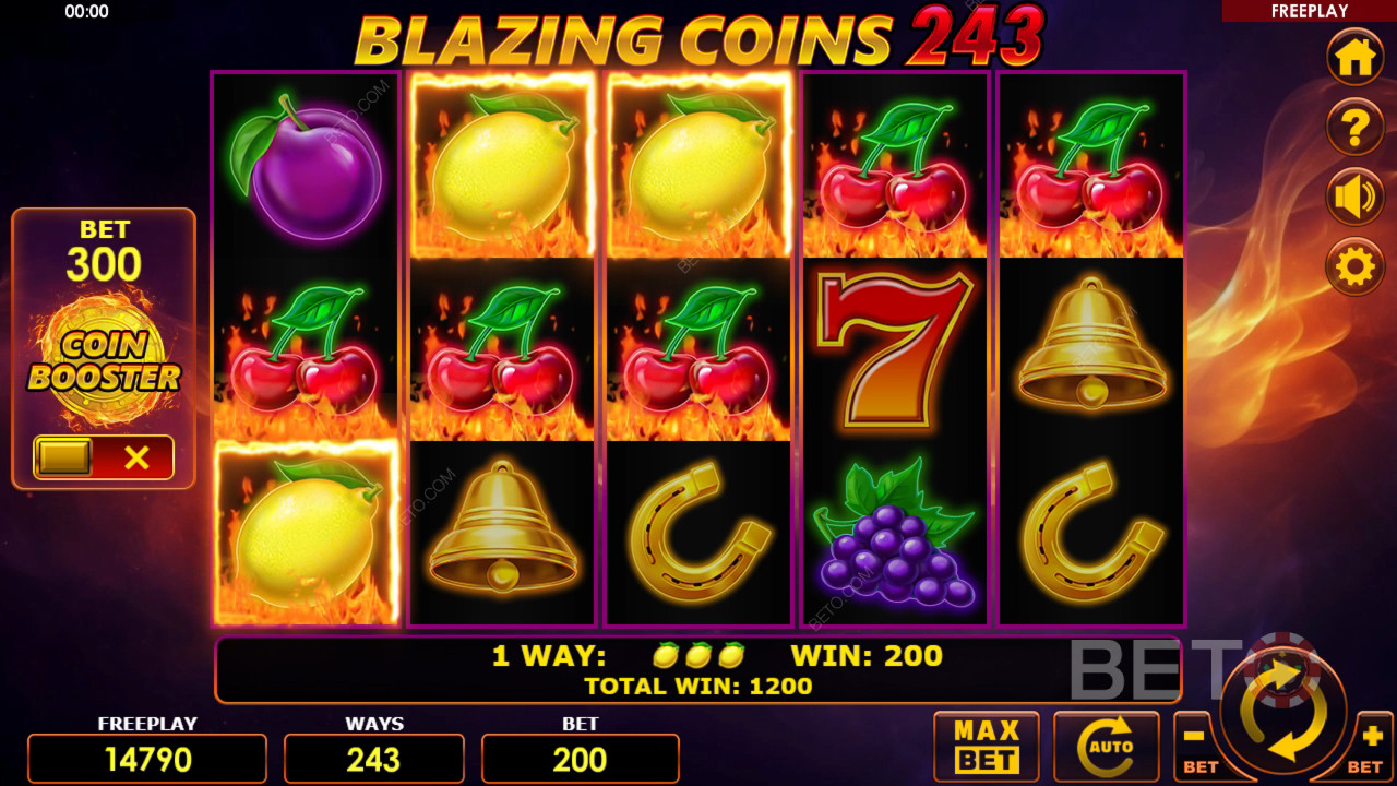 Blazing Coins 243 Recensione di BETO Slots