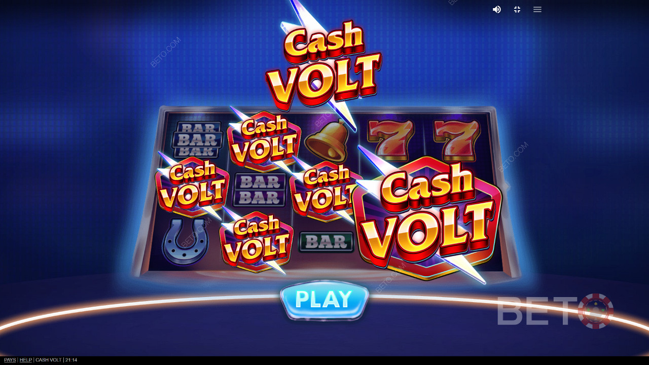 La slot Cash Volt vanta un tasso di RTP del 95,71% e una varianza media.