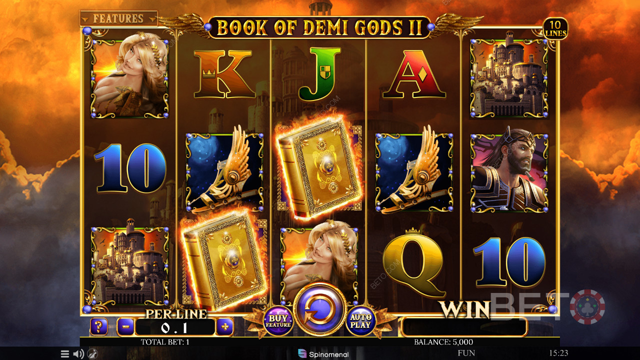 Book of Demi Gods 2 slot con giri gratuiti, Wilds, respins e molte altre caratteristiche