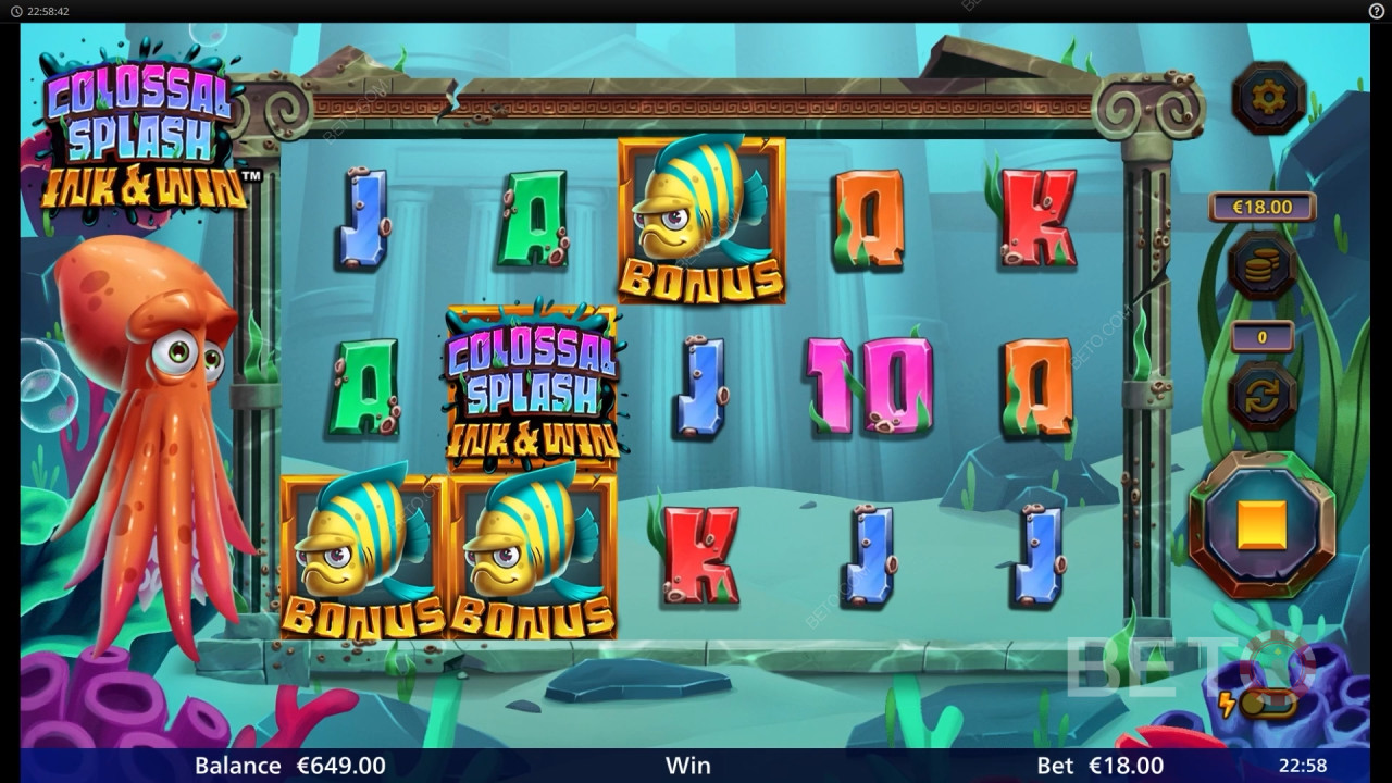 Recensione di Colossal Splash Ink & Win da parte di BETO Slots