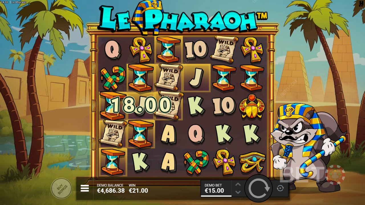 Le caratteristiche dei bonus spiegate in Le Pharaoh da Hacksaw Gaming