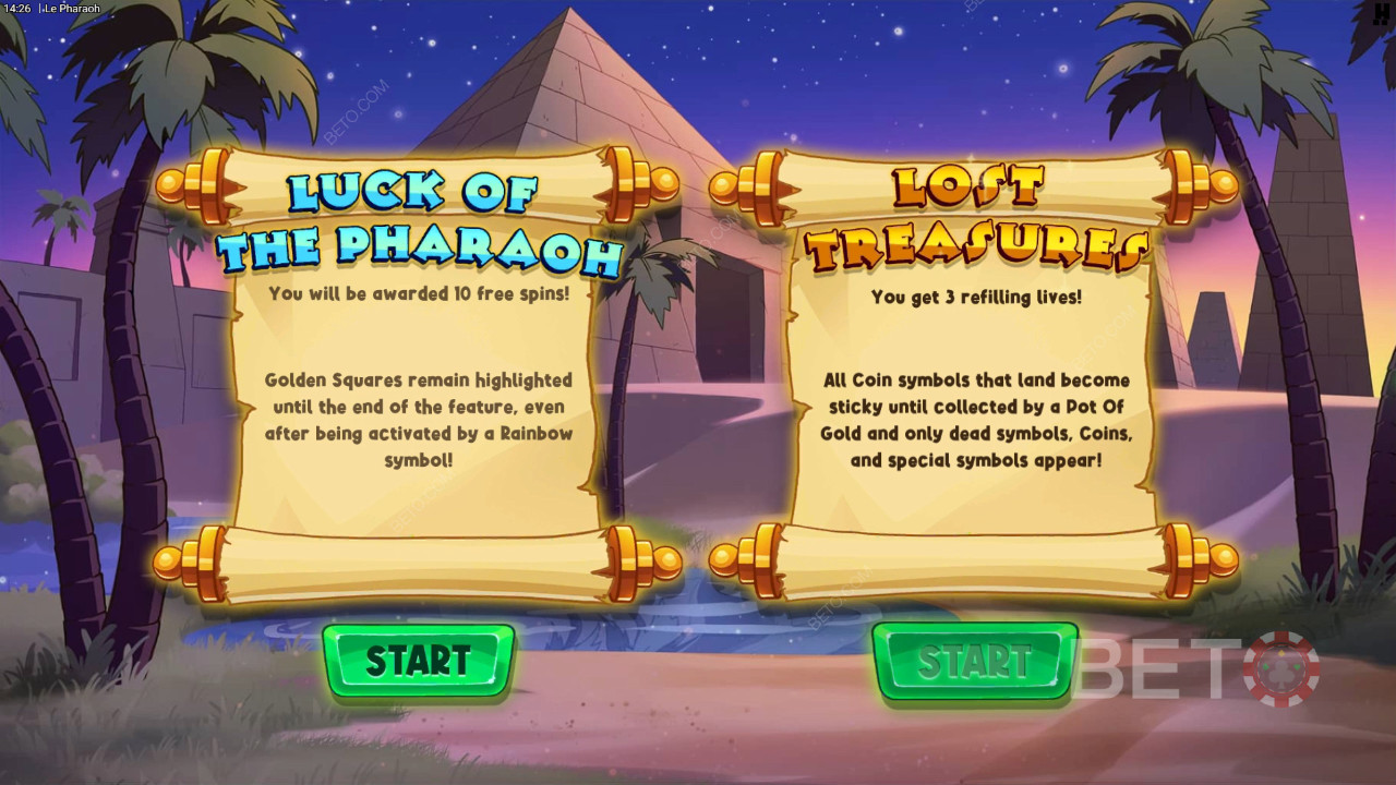 Vinci 15.000x la tua puntata nella Video Slot Le Pharaoh!