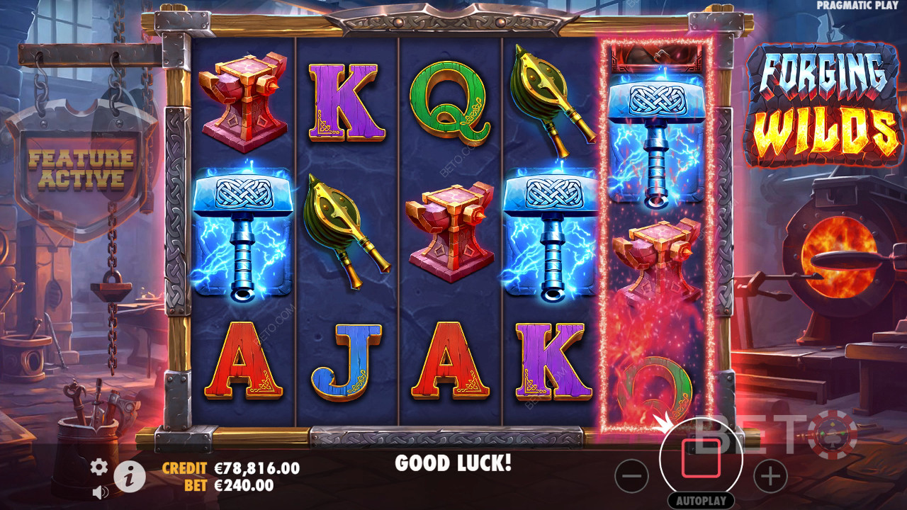 Recensione di Forging Wilds da parte di BETO Slots